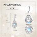 wholesale Rose Gold Gold Plated Moonstone Abalone Turquoise Blue Green Crystal Teardrop Filigree Leverback Earrings-0-7