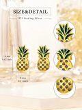 wholesale 925 Sterling Silver Pineapple Stud Earrings with Black Crystal Accents for Women-0-1