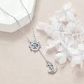 wholesale 925 Sterling Silver Anchor & Ship Wheel Lariat Necklace Gift for Music Lovers-0-4