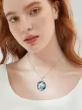 TOUPOP Sterling Silver Crystal Mustard Seed Pendant Necklace-0-1