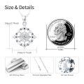 wholesale 925 Sterling Silver Compass Anchor Necklace with Inspirational Pendant-0-4