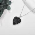 wholesale 925 Sterling Silver Guitar Pick Skull Necklace with Hypoallergenic Rock Design - 18 Chain for Women & Men - Halloween Music Gift for Birthdays Christmas-0-4