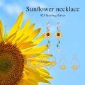 wholesale 925 Sterling Silver Sunflower Daisy Lotus Drop Earring Set for Women (3 Pairs)-0-1
