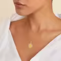 wholesale Gold Metal Virgin Mary Pendant Necklace with Custom Back - 925 Sterling Silver Chain and Cubic Zirconia Accents for Women's Religious Gifts-0-3