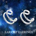 wholesale 925 Sterling Silver Spiral Twist Ear Cuffs for Women - No Piercing Required-0-5