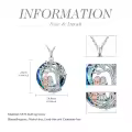 TOUPOP Sterling Silver Crystal Tree Of Life Sister Necklace Gifts For Women-0-5