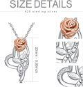 wholesale 925 Sterling Silver Rose Gold Plated I Love You Heart Pendant Necklace for Women Valentines Day Gifts-0-3