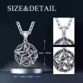 TOUPOP Stainless Steel Stone Skull Dragon Pendant Necklace for Men-0-4