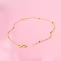 wholesale 14K 18K Gold Real Gold Bead Thin Chain Bracelet Wholesale for Women-0-3