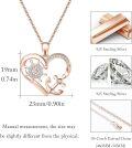 wholesale Rose Gold 925 Sterling Silver Heart Anchor Wheel Pendant Necklace - Nautical s for Women-0-2