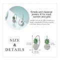 wholesale 925 Sterling Silver Pineapple Shape Green Enamel Dangle Drop Earrings Gift for Women Teenage Girl-0-4