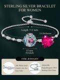 wholesale TOUPOP Tree Of Life Birthstone Bracelet 925 Sterling Silver Family Tree Austrian Crystal Jewelry Anniversary Birthday Christmas Gifts For Women Wife Girlfriend Her -0-4