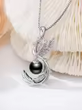 TOUPOP Sterling Silver Black Pearls Necklace Women's Jewelry Gifts-0-2