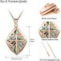 wholesale Rose Gold Plated Sterling Silver Abalone Shell Hollow Cross Pendant Necklace - 24mm x 18.5mm, 18+2 Chain, Elegant Religious Jewelry Gift for Women Men-0-3