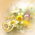 wholesale 14K Gold Adjustable Bee and Daisy Flower Open Ring  for Women Her-0-27
