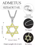 wholesale 925 Sterling Silver Yellow Enamel Star of David Pendant Necklaces Wholesale for Men s-0-1