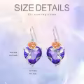 TOUPOP Sterling Silver Crystal Birth Flower Earrings 12 Month Floral Jewelry Gifts-0-5