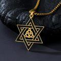wholesale Gold Star Of David Necklace 925 Sterling Silver Cross/lion/eagle/dragon/phoenix/celtic Knot Pendant Jewish Jewelry Christmas Gifts For Men Women -0-2