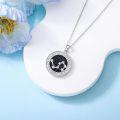 wholesale 925 Sterling Silver Leo Zodiac Sign Constellation Pendant Necklace with Cubic Zirconia and Druzy Stone for Women & Men-0-3