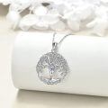 wholesale 925 Sterling Silver Tree Of Life Pendant With Chakra Stones-0-3