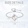 wholesale TOUPOP Rose Heart Bracelet For Women Sterling Silver Butterfly Initial E Letter Link Bracelet Anniversary Birthday Christmas Jewelry Gifts For Her Wife Girlfriend, Large -0-5