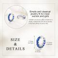 wholesale 925 Sterling Silver Blue Crystal Hoop Earrings-0-3