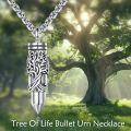 wholesale 925 Sterling Silver Tree of Life Bullet Cremation Keepsake Pendant Necklace for Ashes Memory Gifts-0-5