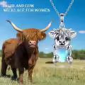 wholesale 925 Sterling Silver Moonstone Pendant - Cute Cow Design Necklaces Wholesale for Women's  Ideas-0-4