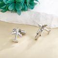 wholesale 925 Sterling Silver Plane Cufflinks - Mens  Set-0-2