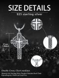 wholesale 925 Sterling Silver Celtic Cross Pendant Necklace White Gold Plated Vintage Trinity Knot-0-1