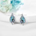wholesale 925 Sterling Silver Abalone Shell Teardrop Floral Drop Earrings Yoga Jewelry-0-1