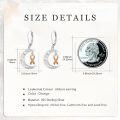wholesale  Sterling Silver Cancer Awareness Ribbon Moon Dangle Leverback Earrings for Women Survivor Jewelry -0-29