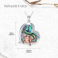 wholesale 925 Sterling Silver Abalone Shell Gecko Pendant Necklace Animal  for Her-0-2