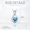 wholesale TOUPOP December Birthstone Necklace For Women Topaz Necklace Pendant 929 Sterling Silver Infinity Love Moon Jewelry Birthday Christmas Gifts For Women Mom Wife Girlfriend -0-5