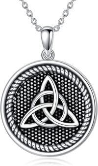 wholesale TOUPOP Luck Trinity Knot Necklace Sterling Silver Celtic Pendant Necklace Birthday Christmas Irish Jewelry Gifts For Women -undefined