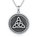 TOUPOP Sterling Silver Trinity Knot Pendant Necklace Irish Jewelry Gifts For Women-0-0