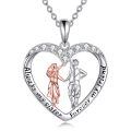 TOUPOP Sterling Silver Sisters Necklace For 2/3/4 Women Friendship Jewelry-0-0