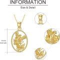 wholesale 14K Gold Angel Warrior Pendant Necklace with Chain-0-2