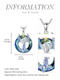 TOUPOP Sterling Silver Crystal Phoenix Pendant Necklace Birthday Christmas Gifts For Women-0-3