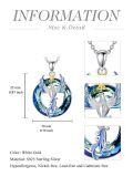 TOUPOP Sterling Silver Crystal Phoenix Pendant Necklace Birthday Christmas Gifts For Women-0-3