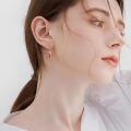 wholesale 925 Sterling Silver Cat Drop Earrings Rose Gold Plated Red Zircon For Women-0-4