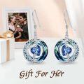 wholesale Sterling Silver Blue Crystal Moon Star Earrings Valentine s Birthday Anniversary Gifts for Women-0-37