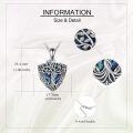 wholesale 925 Sterling Silver Abalone Shell Tree of Life Heart Lockets Pendant Necklaces for Women Gifts-0-4