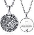 wholesale 925 Sterling Silver Leo Lion Zodiac Sign Pendant Necklaces for Men Women Astrology s-0-0