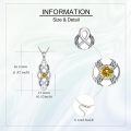 wholesale 925 Sterling Silver Celtic Knot Birthstone Pendant Necklace-0-4