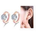 wholesale 10k Rose Gold Round Lab Diamond Earrings-0-3