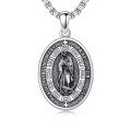 wholesale 925 Sterling Silver Saint Virgin Mary Pendant Necklace with Chain for Women Men Catholic  45cm Length-0-0