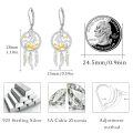 wholesale 925 Sterling Silver Unicorn Earrings With Dreamcatcher Design-0-5