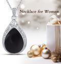 wholesale 925 Sterling Silver Blue Moonstone Teardrop Filigree Pendant Necklace-0-23