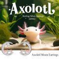 wholesale 925 Sterling Silver Cute Moon With Axolotl Earrings-0-2